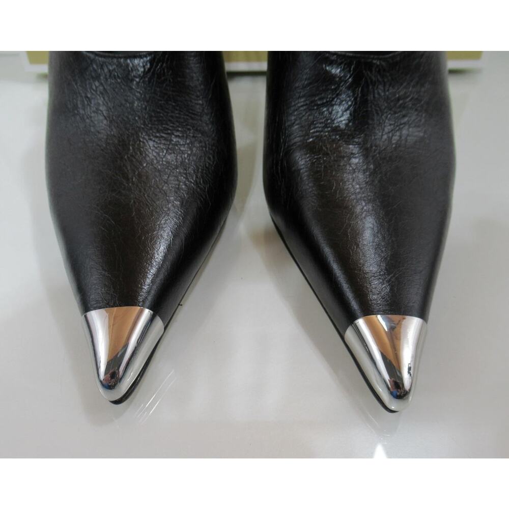 Michael Kors Kasia Pointed Toe Slingback Heels Pumps Leather Black - Picture 5 of 9